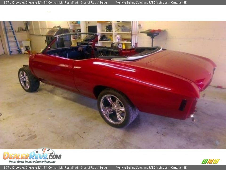 1971 Chevrolet Chevelle SS 454 Convertible RestoMod Crystal Red / Beige Photo #7