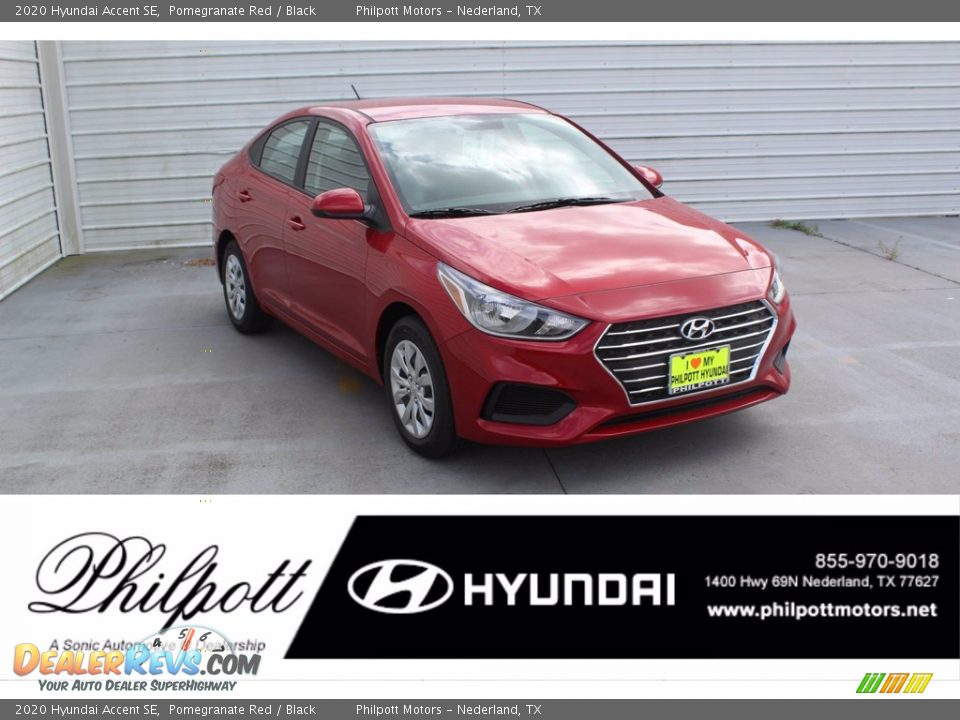 2020 Hyundai Accent SE Pomegranate Red / Black Photo #1