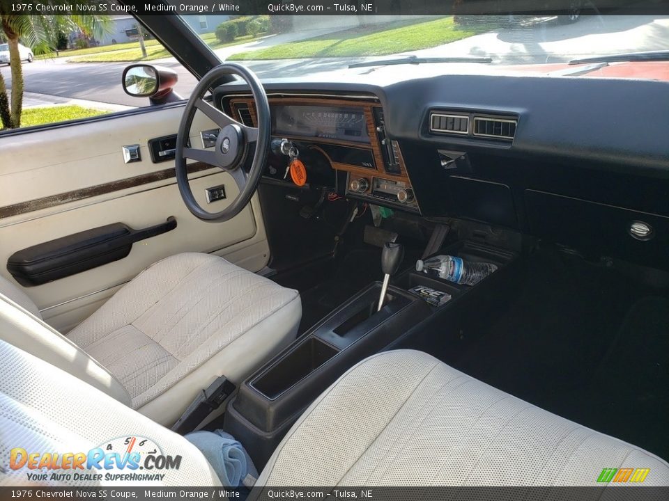 White Interior - 1976 Chevrolet Nova SS Coupe Photo #7