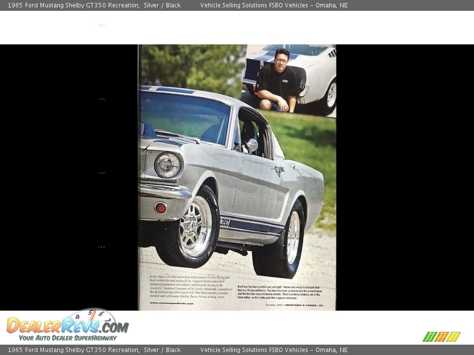 1965 Ford Mustang Shelby GT350 Recreation Silver / Black Photo #32