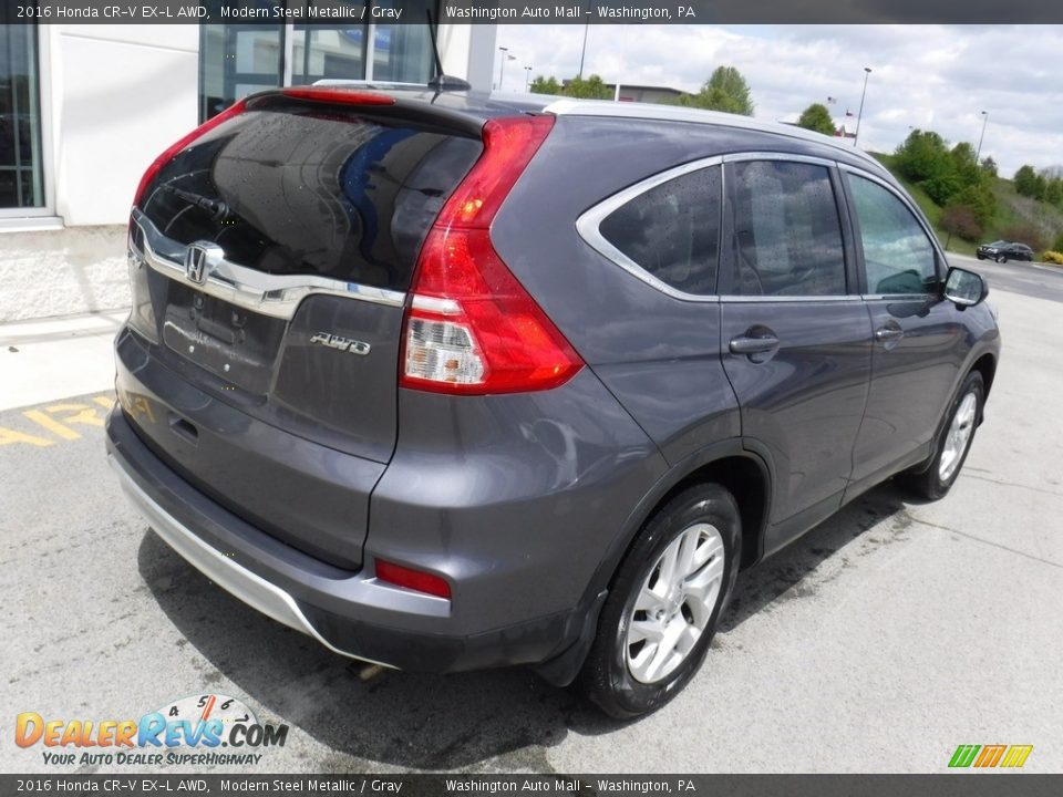 2016 Honda CR-V EX-L AWD Modern Steel Metallic / Gray Photo #10