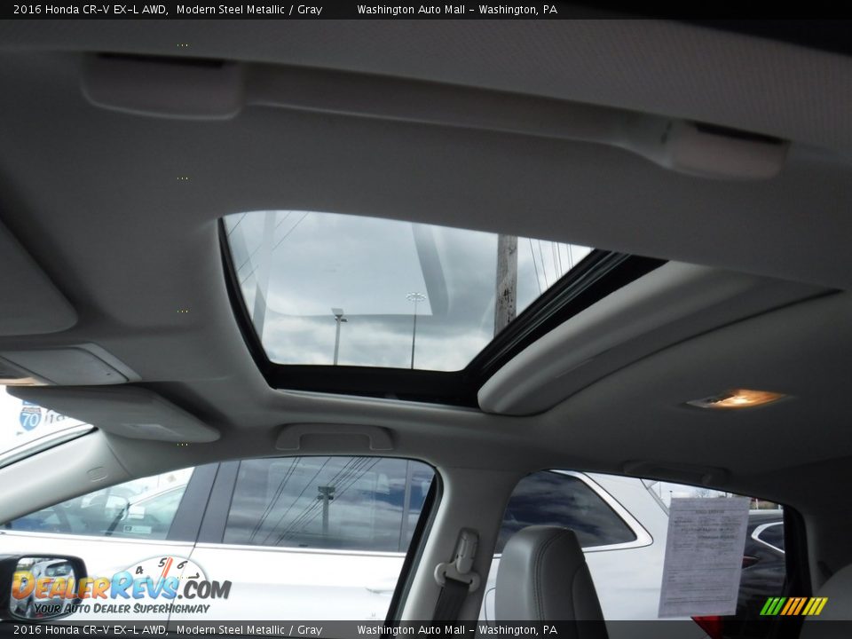 2016 Honda CR-V EX-L AWD Modern Steel Metallic / Gray Photo #12