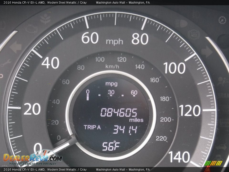 2016 Honda CR-V EX-L AWD Modern Steel Metallic / Gray Photo #28