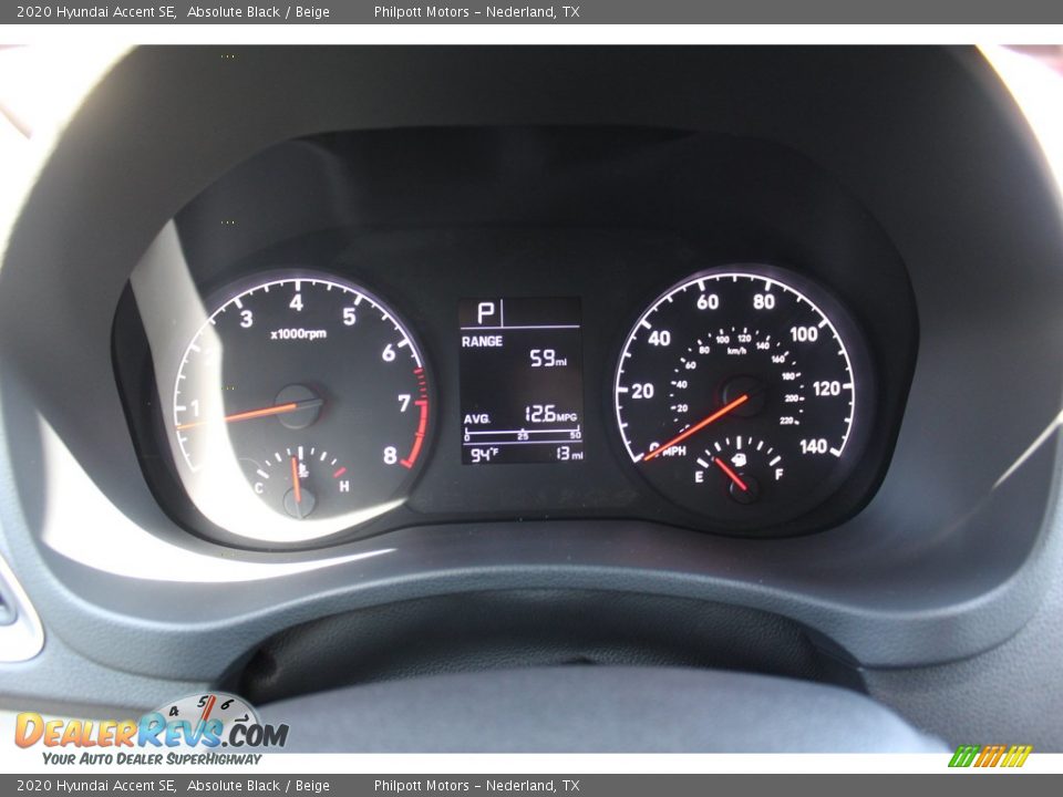2020 Hyundai Accent SE Absolute Black / Beige Photo #17