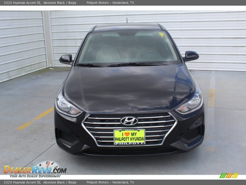 2020 Hyundai Accent SE Absolute Black / Beige Photo #3