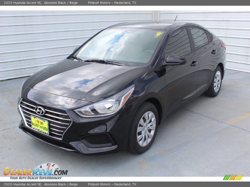 2020 Hyundai Accent SE Absolute Black / Beige Photo #4