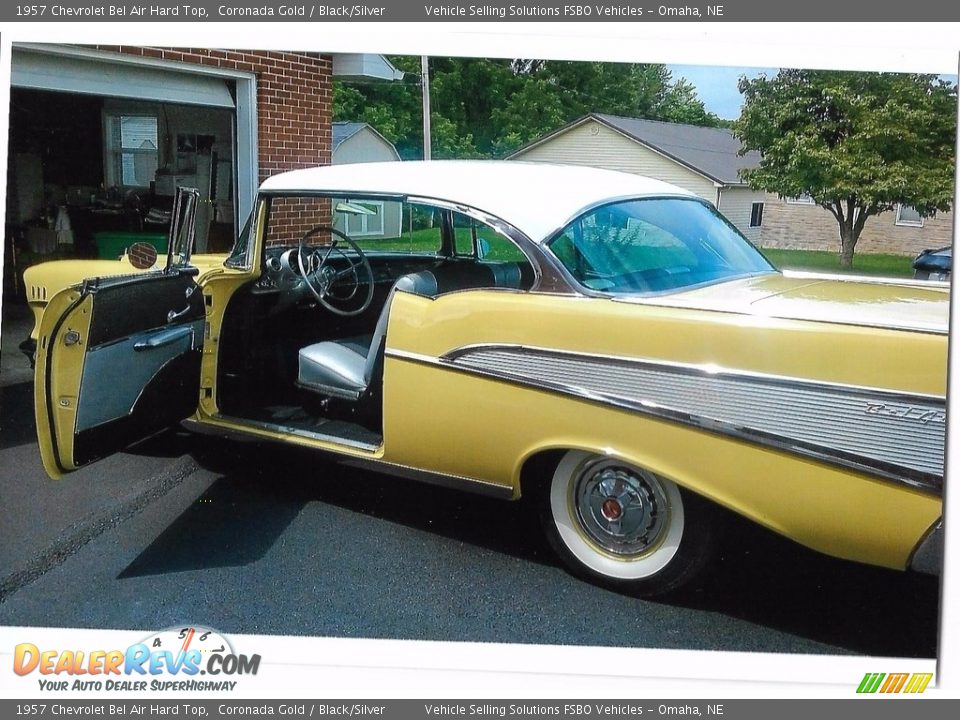 1957 Chevrolet Bel Air Hard Top Coronada Gold / Black/Silver Photo #2