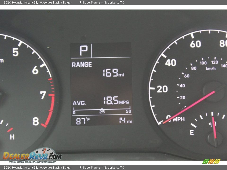 2020 Hyundai Accent SE Absolute Black / Beige Photo #14