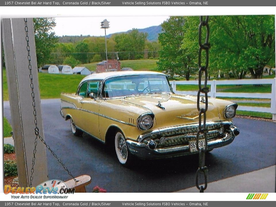 1957 Chevrolet Bel Air Hard Top Coronada Gold / Black/Silver Photo #7