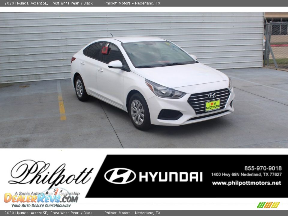 2020 Hyundai Accent SE Frost White Pearl / Black Photo #1