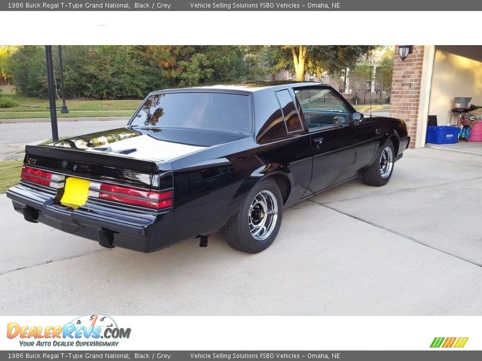 1986 Buick Regal T-Type Grand National Black / Grey Photo #7