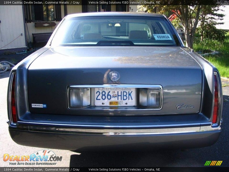 1994 Cadillac Deville Sedan Gunmetal Metallic / Gray Photo #8