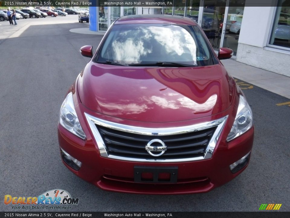 2015 Nissan Altima 2.5 SV Cayenne Red / Beige Photo #6