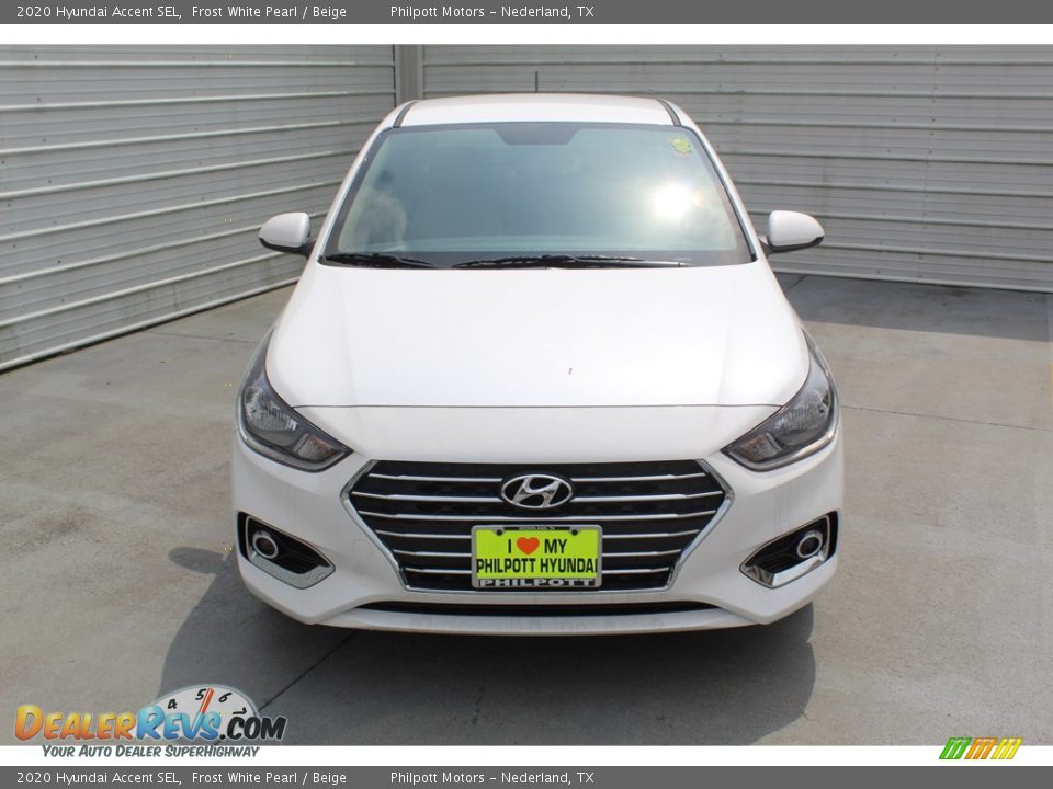 2020 Hyundai Accent SEL Frost White Pearl / Beige Photo #3