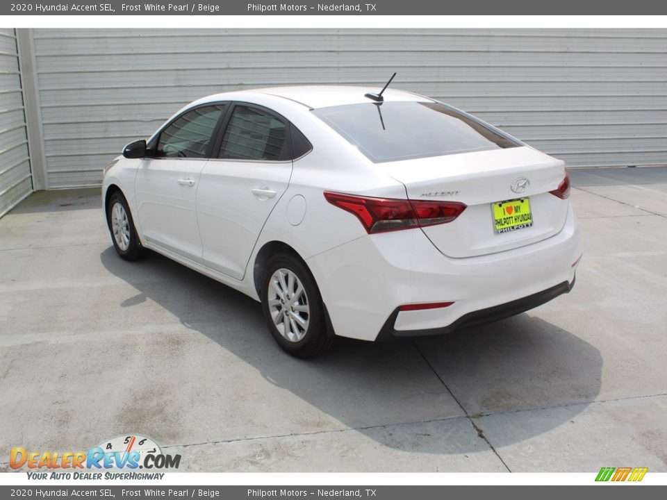 2020 Hyundai Accent SEL Frost White Pearl / Beige Photo #6