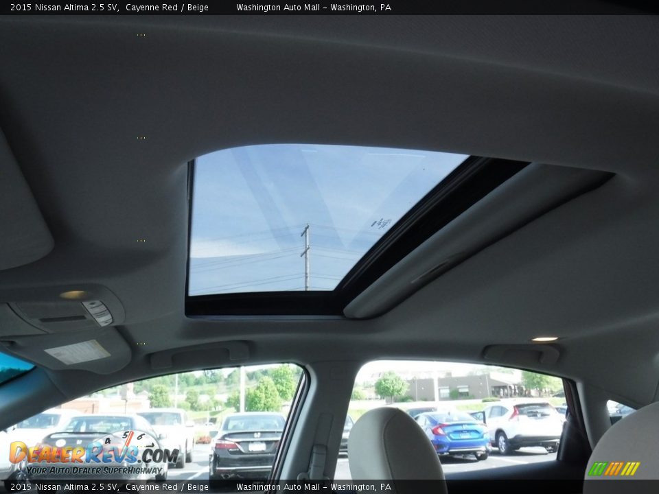 2015 Nissan Altima 2.5 SV Cayenne Red / Beige Photo #12