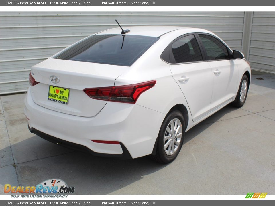 2020 Hyundai Accent SEL Frost White Pearl / Beige Photo #8
