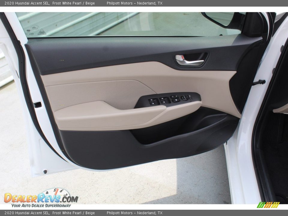 2020 Hyundai Accent SEL Frost White Pearl / Beige Photo #9