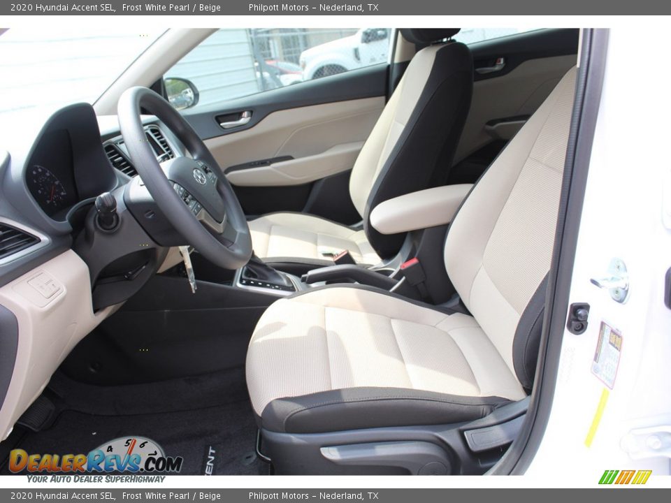 2020 Hyundai Accent SEL Frost White Pearl / Beige Photo #10