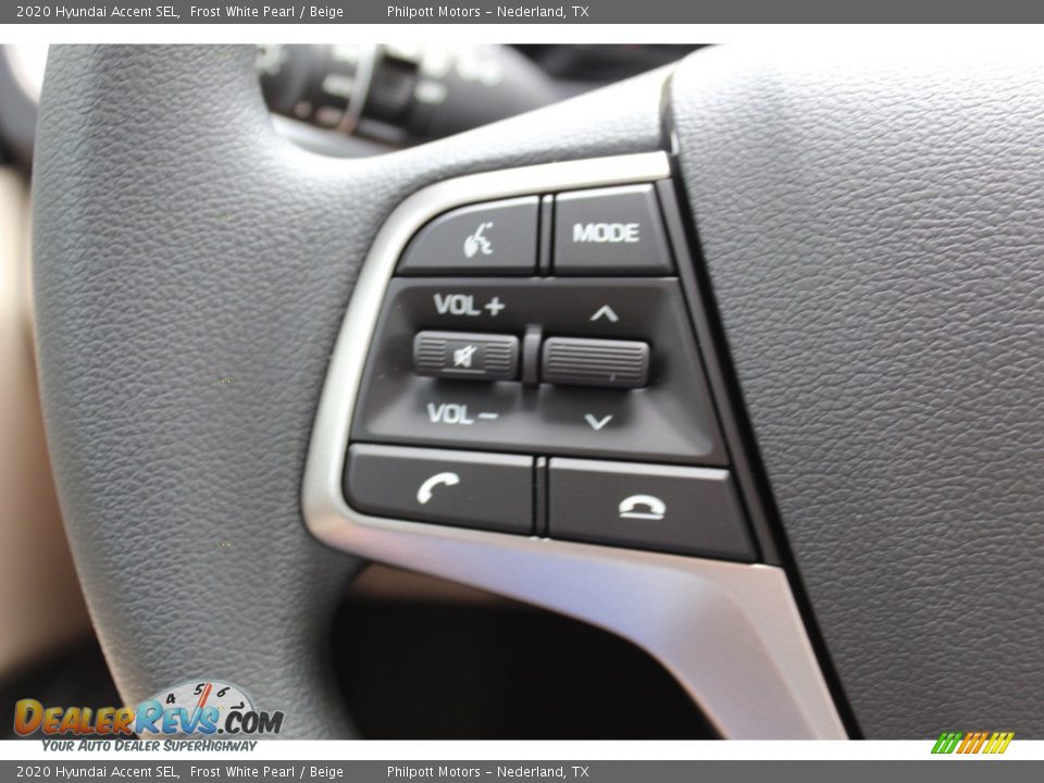 2020 Hyundai Accent SEL Frost White Pearl / Beige Photo #11