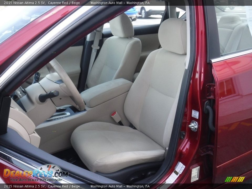 2015 Nissan Altima 2.5 SV Cayenne Red / Beige Photo #16