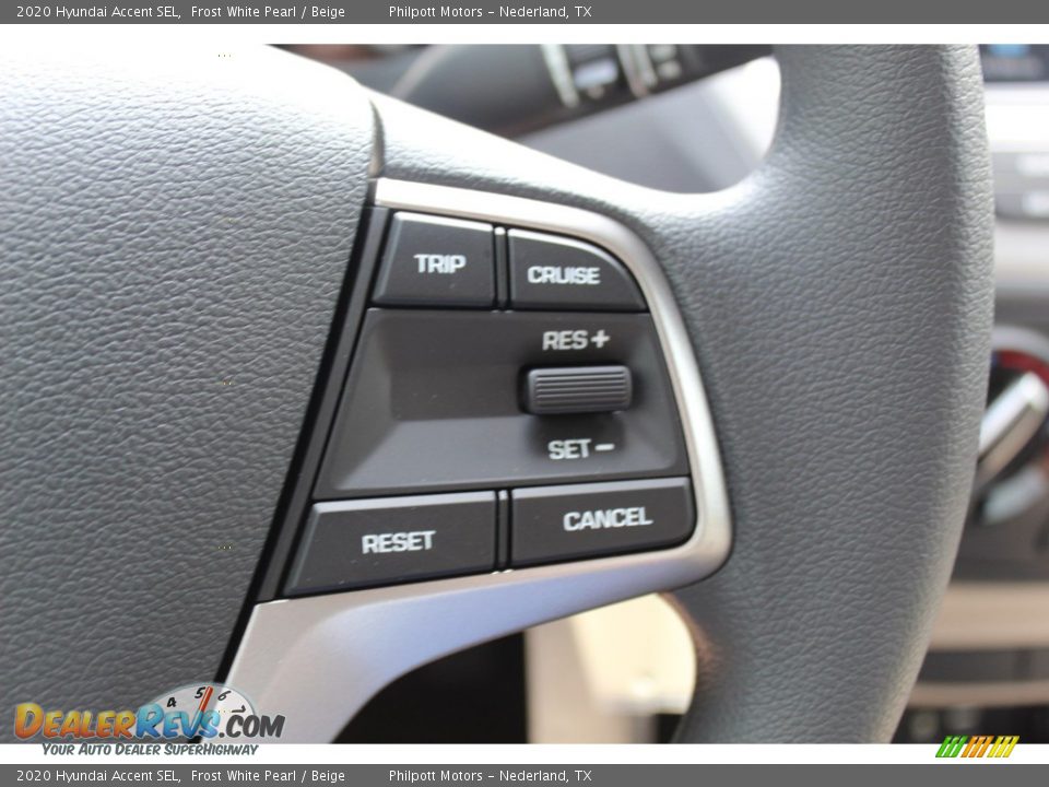 2020 Hyundai Accent SEL Frost White Pearl / Beige Photo #12