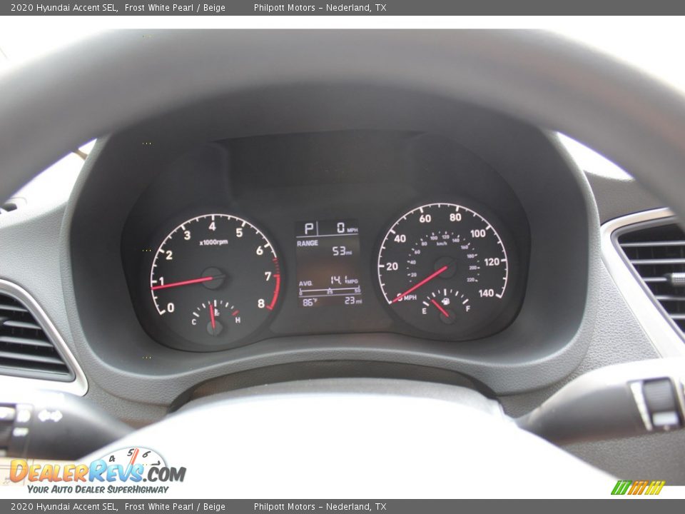2020 Hyundai Accent SEL Frost White Pearl / Beige Photo #13