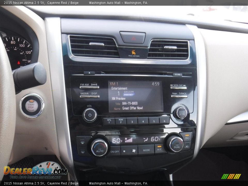 2015 Nissan Altima 2.5 SV Cayenne Red / Beige Photo #19