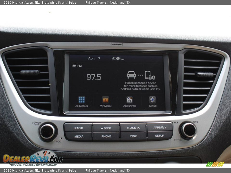 2020 Hyundai Accent SEL Frost White Pearl / Beige Photo #16