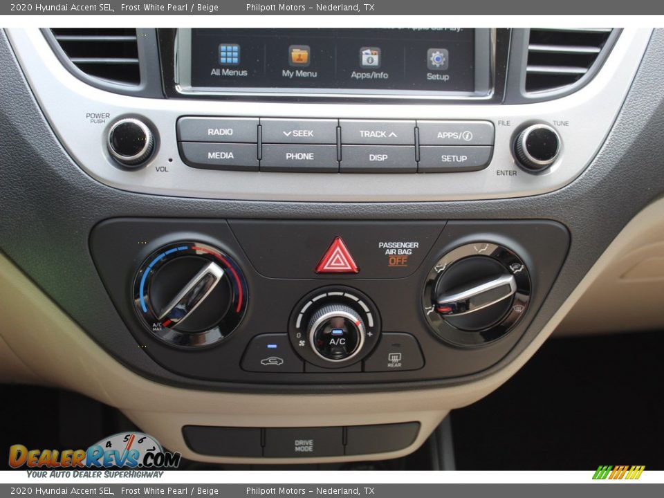 2020 Hyundai Accent SEL Frost White Pearl / Beige Photo #17