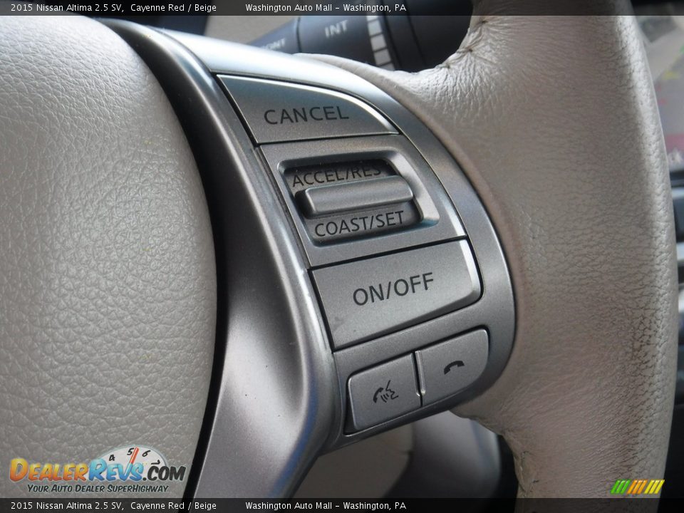 2015 Nissan Altima 2.5 SV Cayenne Red / Beige Photo #22