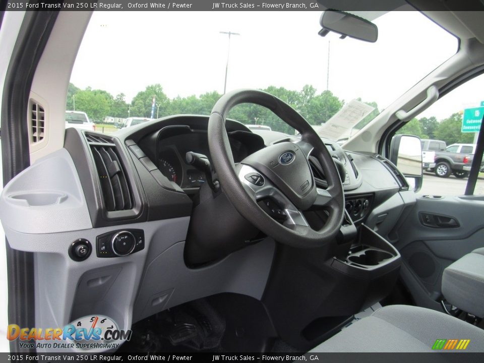 2015 Ford Transit Van 250 LR Regular Oxford White / Pewter Photo #24