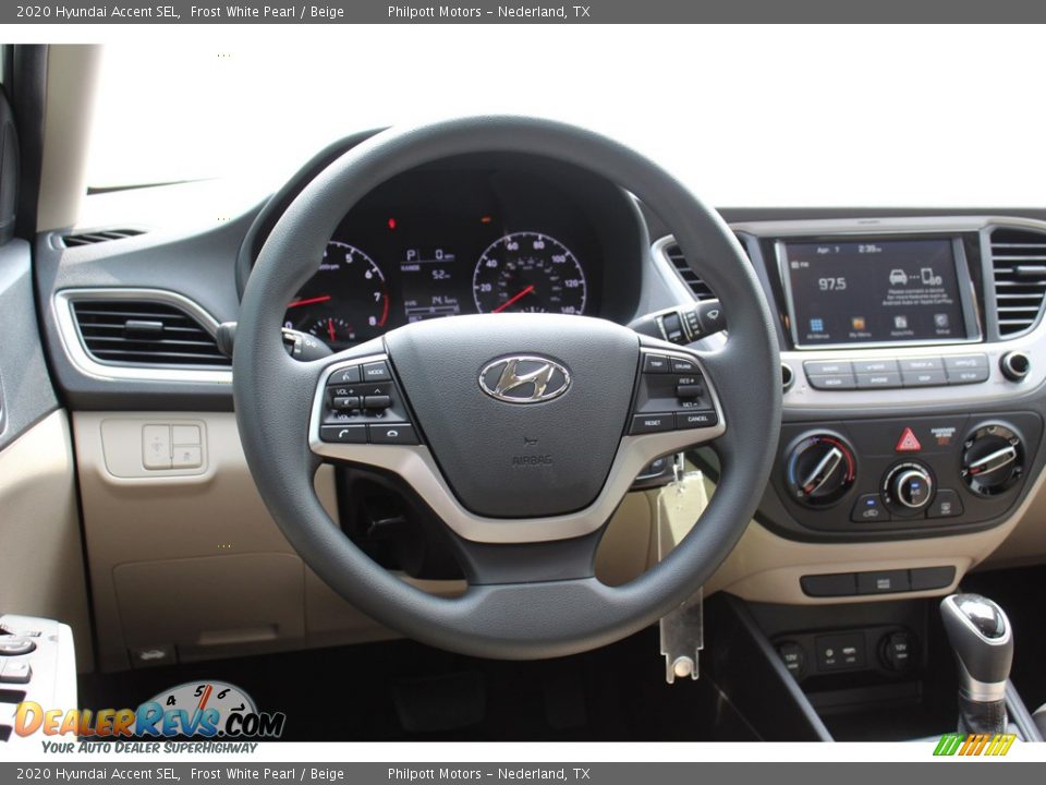 2020 Hyundai Accent SEL Frost White Pearl / Beige Photo #22