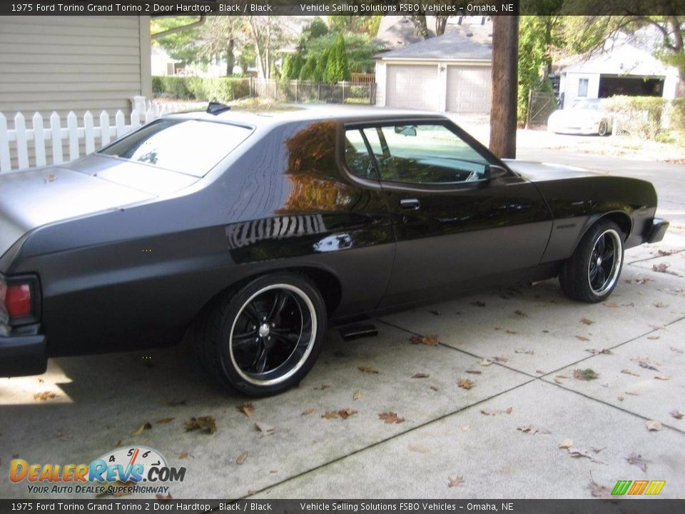 1975 Ford Torino Grand Torino 2 Door Hardtop Black / Black Photo #2