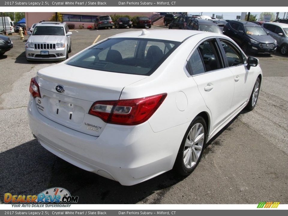 2017 Subaru Legacy 2.5i Crystal White Pearl / Slate Black Photo #5