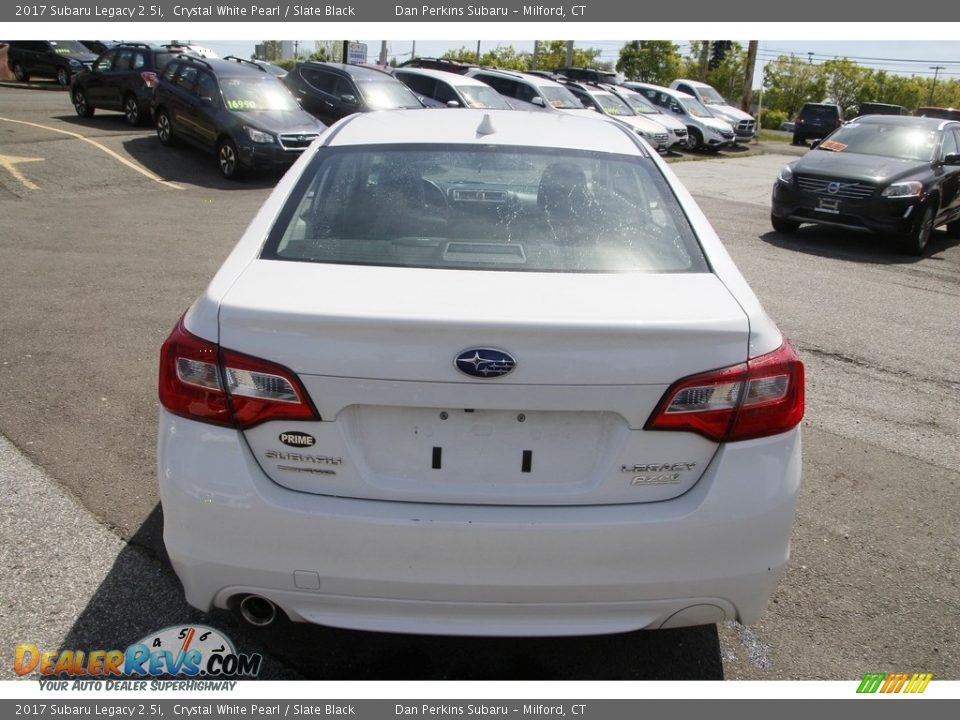 2017 Subaru Legacy 2.5i Crystal White Pearl / Slate Black Photo #6