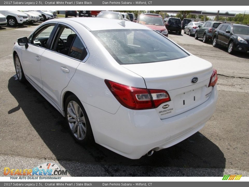 2017 Subaru Legacy 2.5i Crystal White Pearl / Slate Black Photo #7