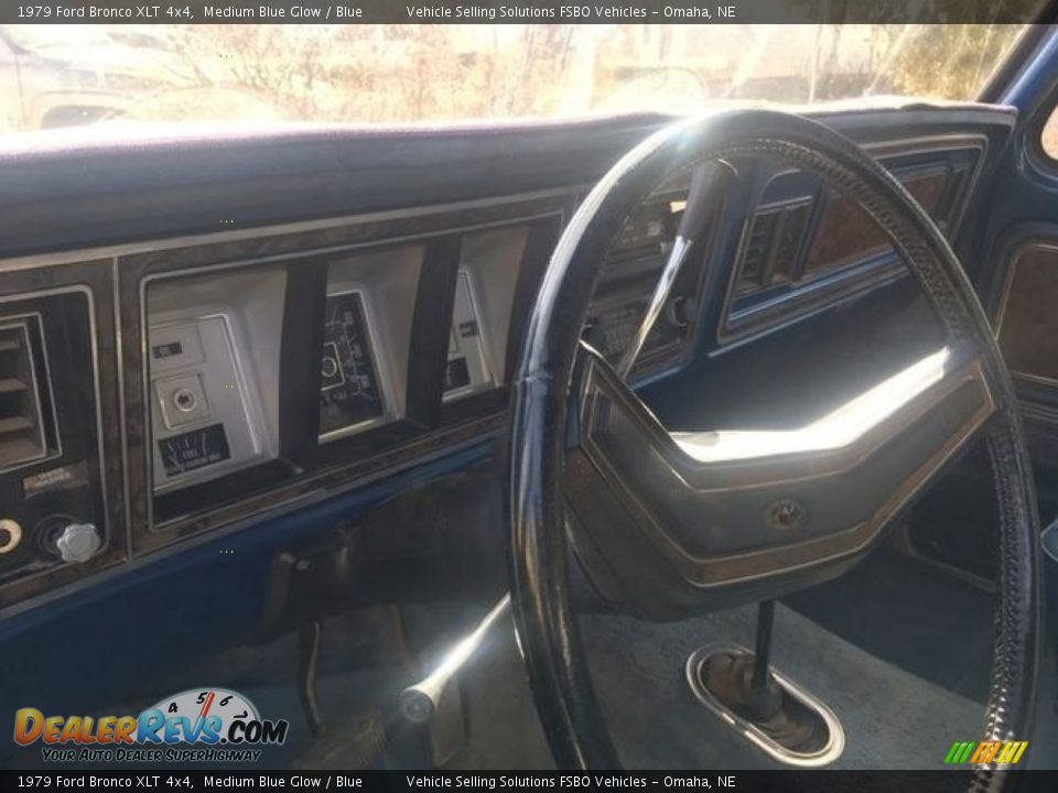 1979 Ford Bronco XLT 4x4 Medium Blue Glow / Blue Photo #6