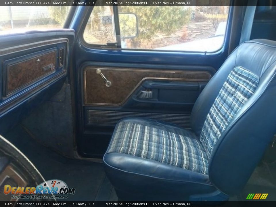 1979 Ford Bronco XLT 4x4 Medium Blue Glow / Blue Photo #7