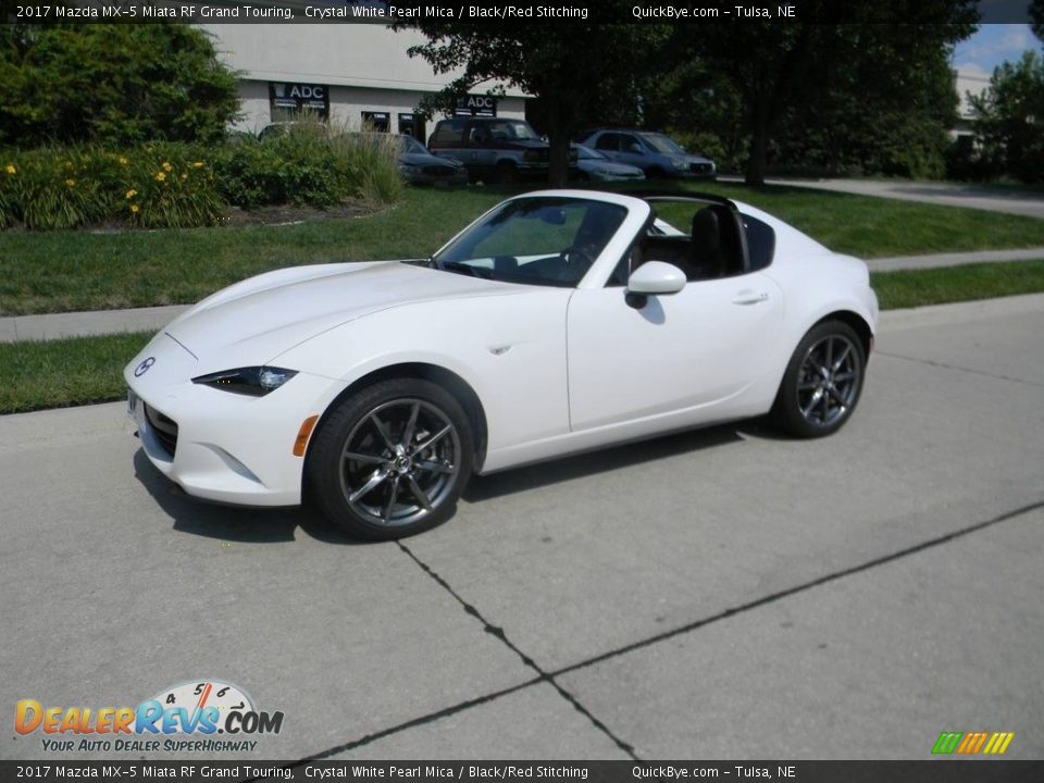 2017 Mazda MX-5 Miata RF Grand Touring Crystal White Pearl Mica / Black/Red Stitching Photo #2