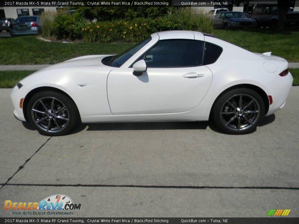 2017 Mazda MX-5 Miata RF Grand Touring Crystal White Pearl Mica / Black/Red Stitching Photo #3