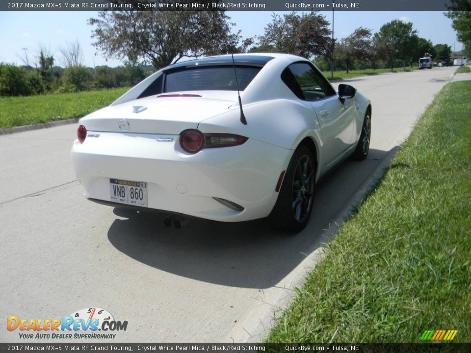 2017 Mazda MX-5 Miata RF Grand Touring Crystal White Pearl Mica / Black/Red Stitching Photo #6