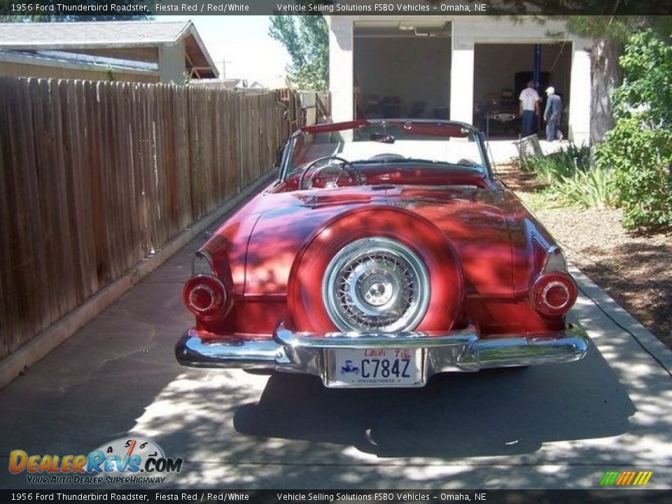 1956 Ford Thunderbird Roadster Fiesta Red / Red/White Photo #2