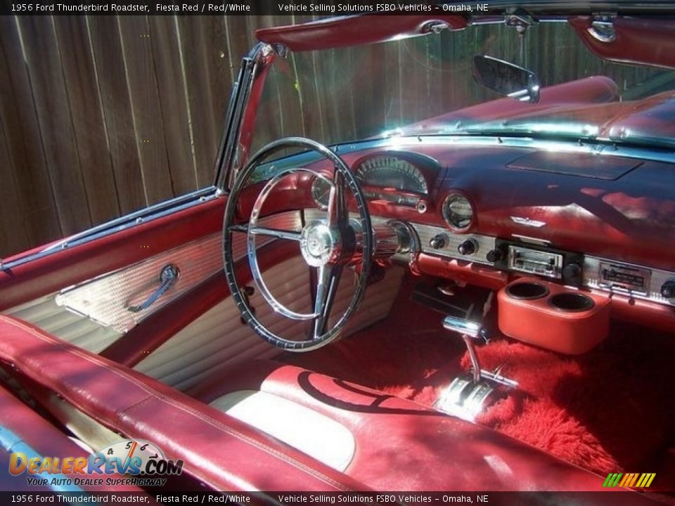 1956 Ford Thunderbird Roadster Fiesta Red / Red/White Photo #4
