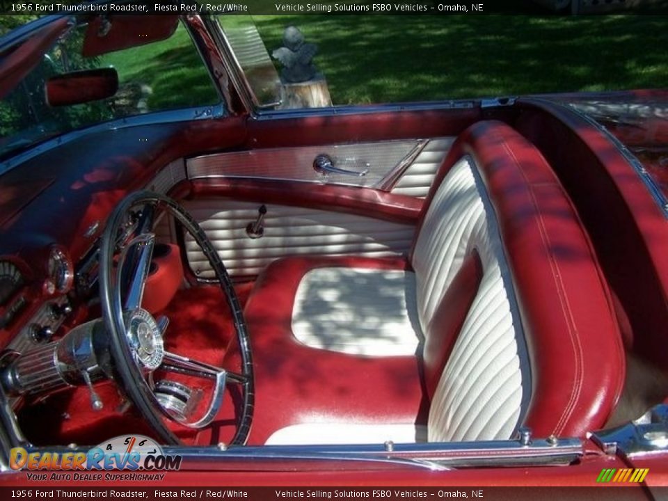 1956 Ford Thunderbird Roadster Fiesta Red / Red/White Photo #5