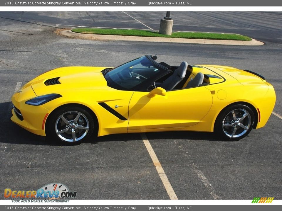 Velocity Yellow Tintcoat 2015 Chevrolet Corvette Stingray Convertible Photo #1