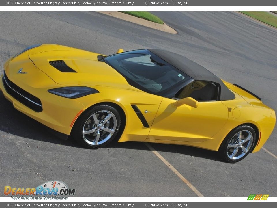 2015 Chevrolet Corvette Stingray Convertible Velocity Yellow Tintcoat / Gray Photo #2