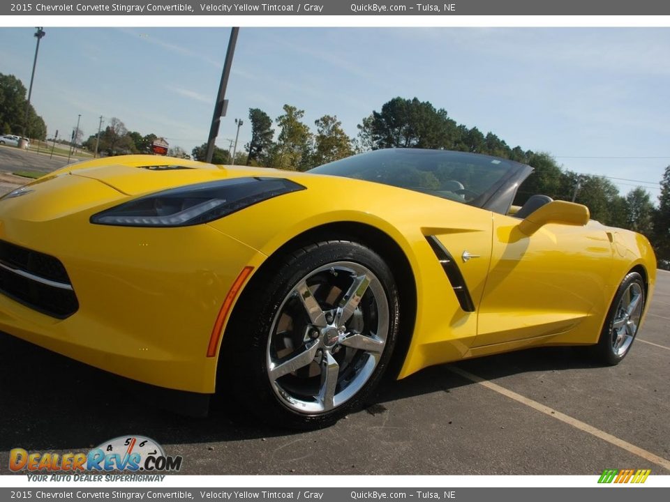 2015 Chevrolet Corvette Stingray Convertible Velocity Yellow Tintcoat / Gray Photo #3