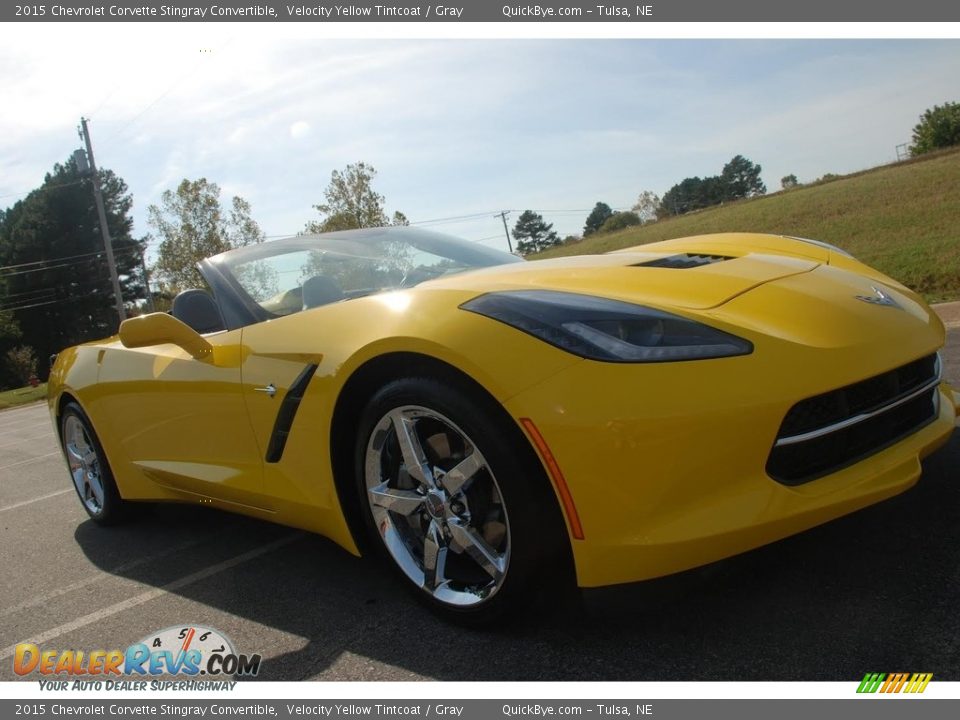 2015 Chevrolet Corvette Stingray Convertible Velocity Yellow Tintcoat / Gray Photo #5