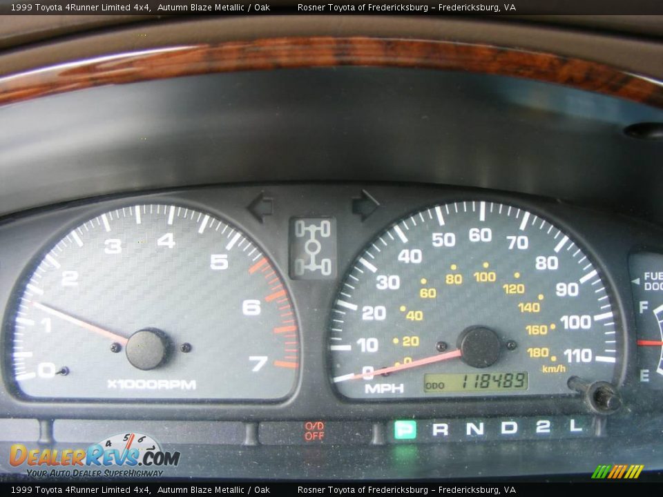 1999 Toyota 4Runner Limited 4x4 Autumn Blaze Metallic / Oak Photo #9